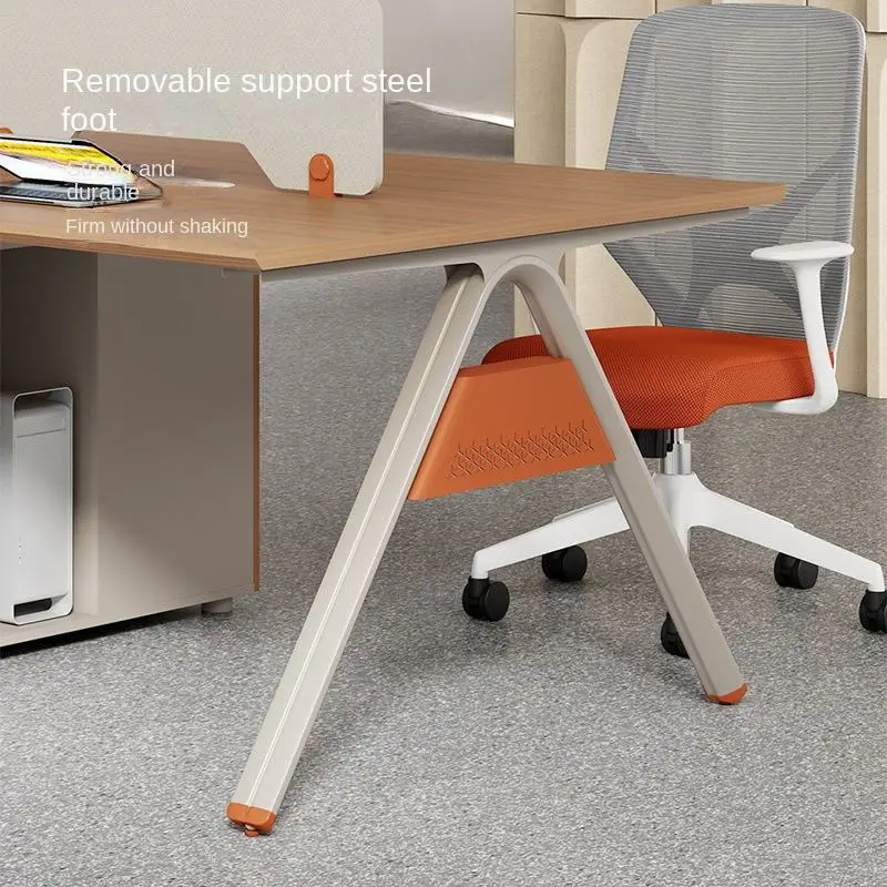 Office desk office staff desk simple modern screen station locker partition employee computer desk — image 4