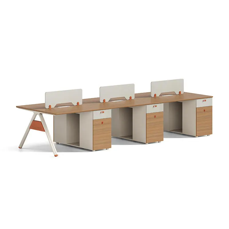 Office desk office staff desk simple modern screen station locker partition employee computer desk — image 5