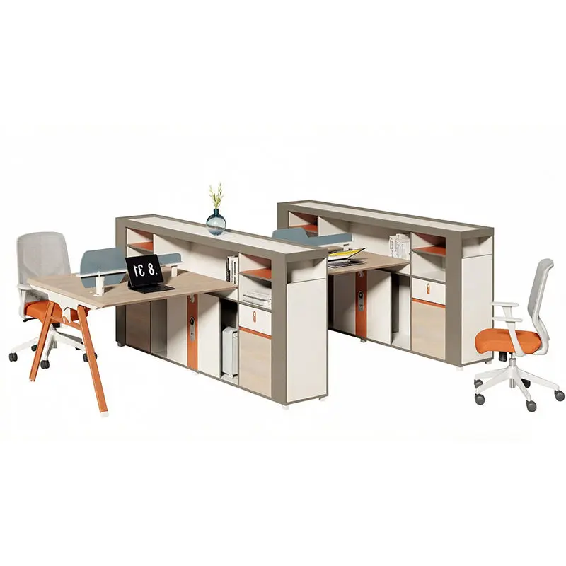 Office desk office staff desk simple modern screen station locker partition employee computer desk — image 5