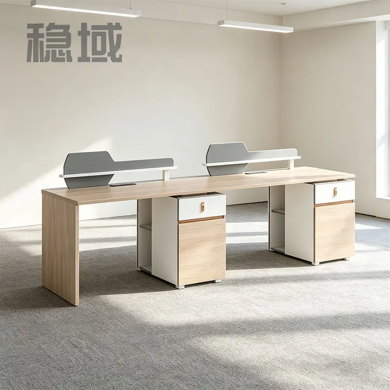 Office desk office staff desk simple modern screen station locker partition employee computer desk — image 3