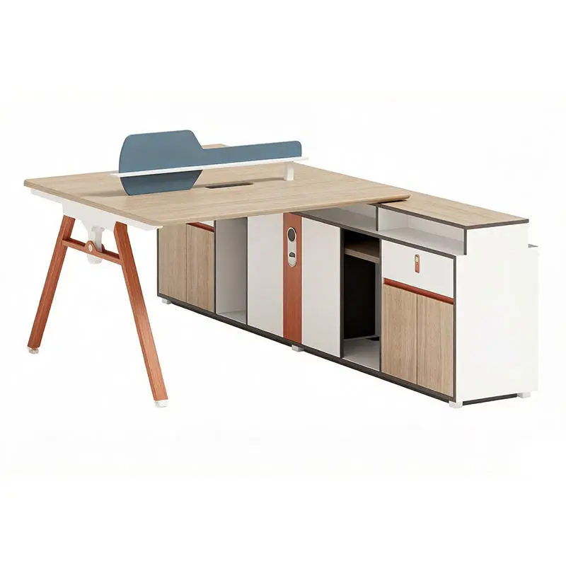 Office desk office staff desk simple modern screen station locker partition employee computer desk — image 4
