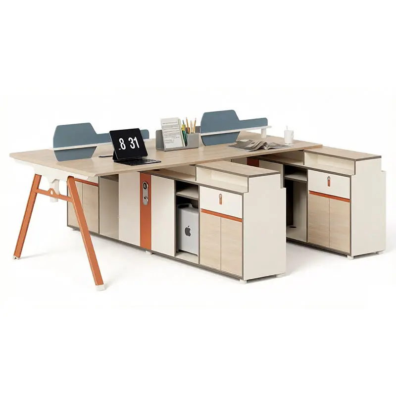 Office desk office staff desk simple modern screen station locker partition employee computer desk — image 6