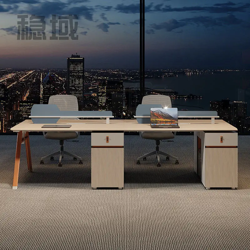 Office desk office staff desk simple modern screen station locker partition employee computer desk — image 2