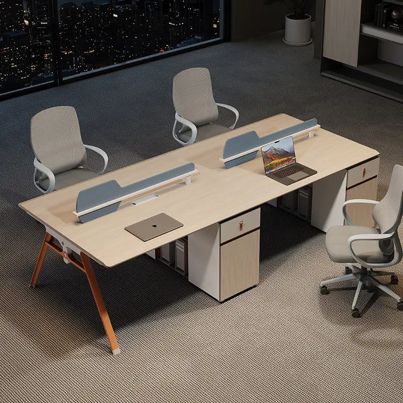 Office desk office staff desk simple modern screen station locker partition employee computer desk — image 3