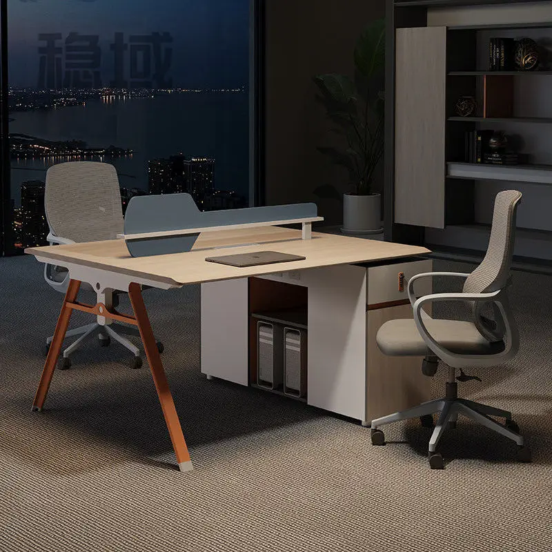 Office desk office staff desk simple modern screen station locker partition employee computer desk — image 5