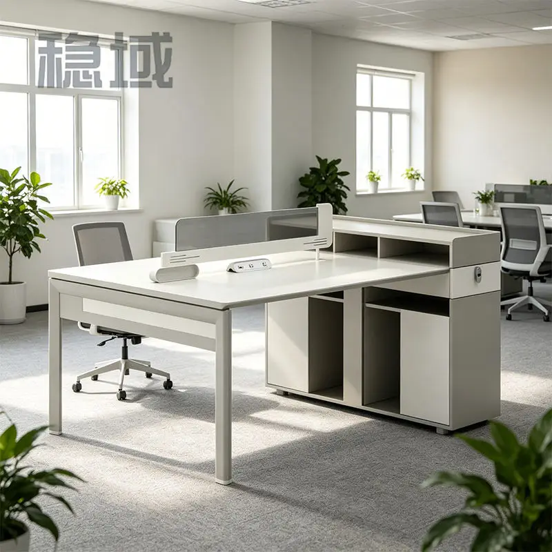 Office desk office staff desk simple modern screen station locker partition employee computer desk — image 3