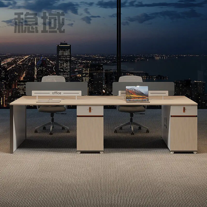 Office desk office staff desk simple modern screen station locker partition employee computer desk — image 2