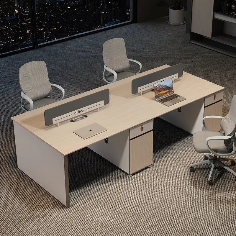 Office desk office staff desk simple modern screen station locker partition employee computer desk — image 3