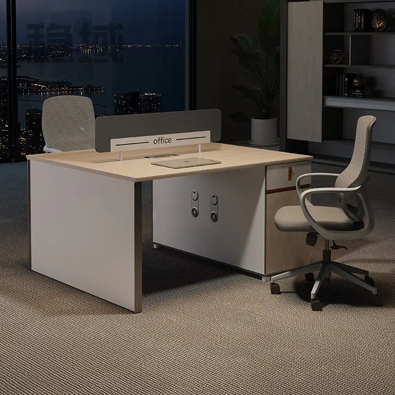 Office desk office staff desk simple modern screen station locker partition employee computer desk — image 5