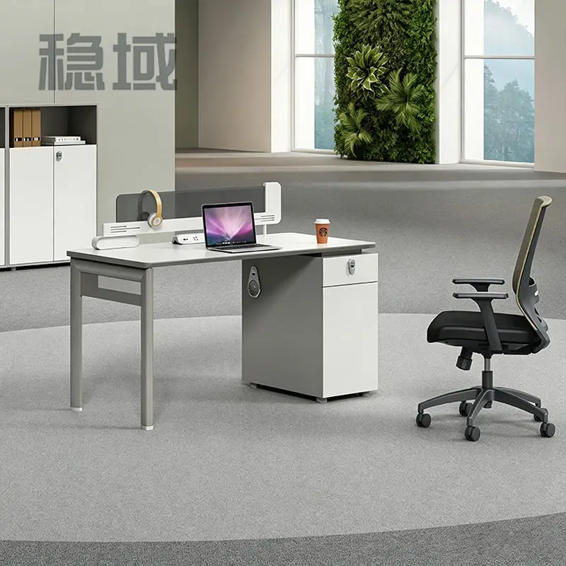 Office desk office staff desk simple modern screen station locker partition employee computer desk — image 3