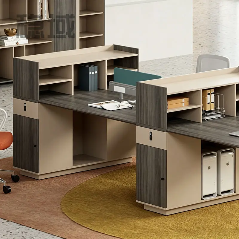 Office desk office staff desk simple modern screen station locker partition employee computer desk — image 3