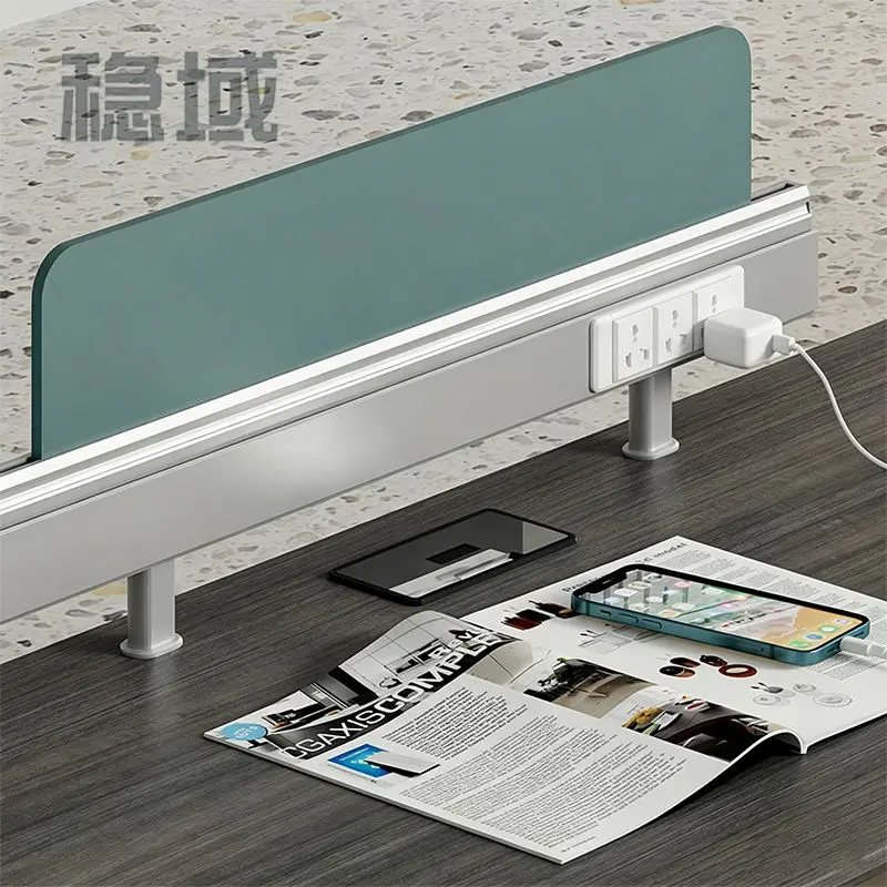 Office desk office staff desk simple modern screen station locker partition employee computer desk — image 4