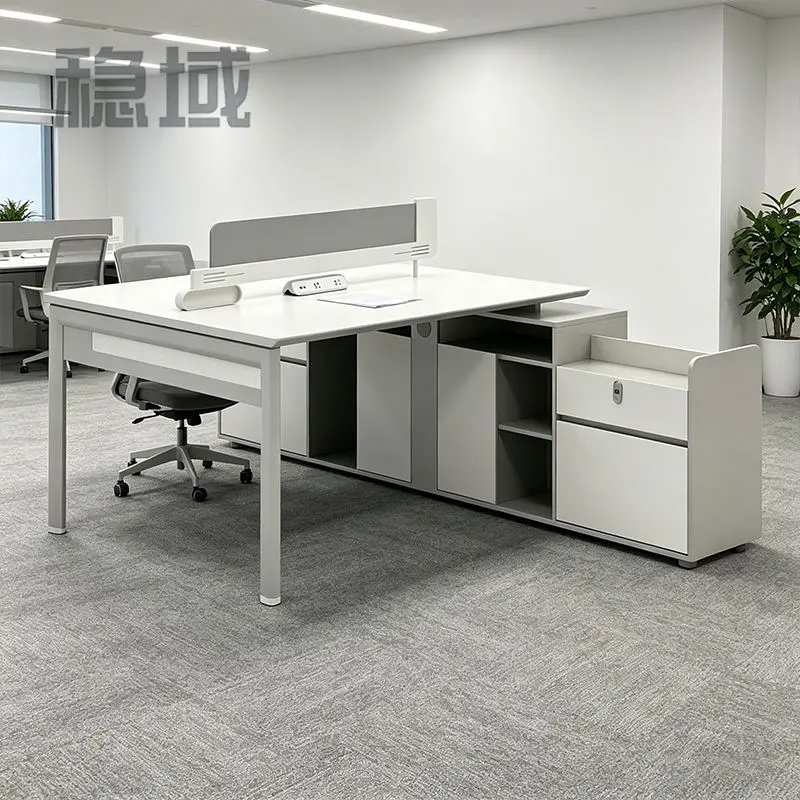 Office desk office staff desk simple modern screen station locker partition employee computer desk — image 2