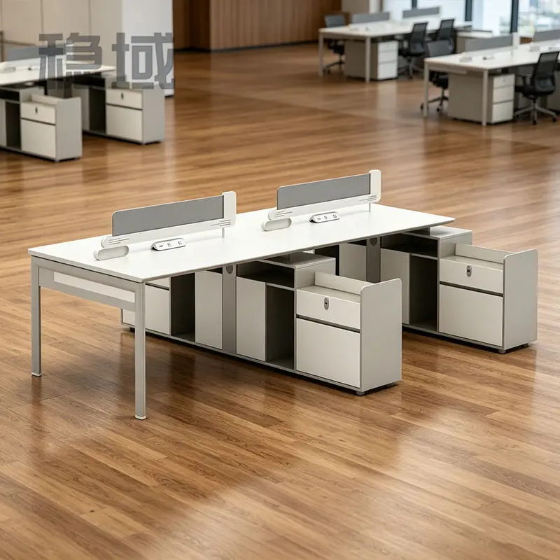 Office desk office staff desk simple modern screen station locker partition employee computer desk — image 3