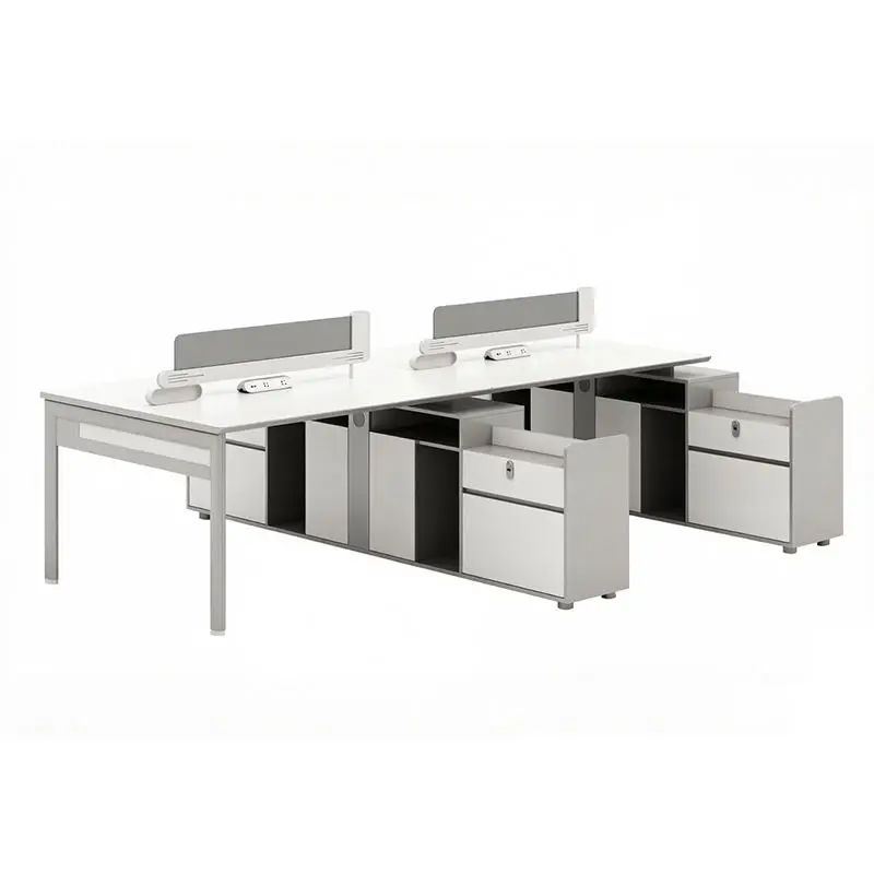 Office desk office staff desk simple modern screen station locker partition employee computer desk — image 5