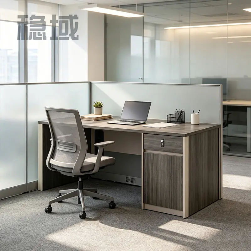 Office desk office staff desk simple modern screen station locker partition employee computer desk — image 3