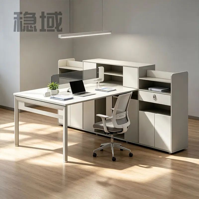 Office desk office staff desk simple modern screen station locker partition employee computer desk — image 3