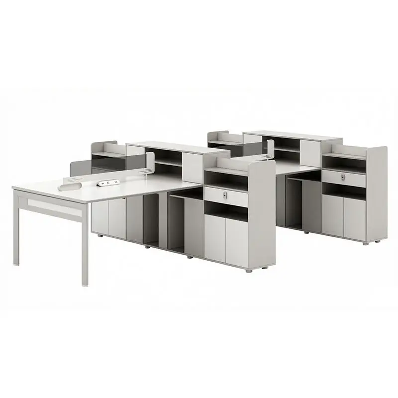 Office desk office staff desk simple modern screen station locker partition employee computer desk — image 4