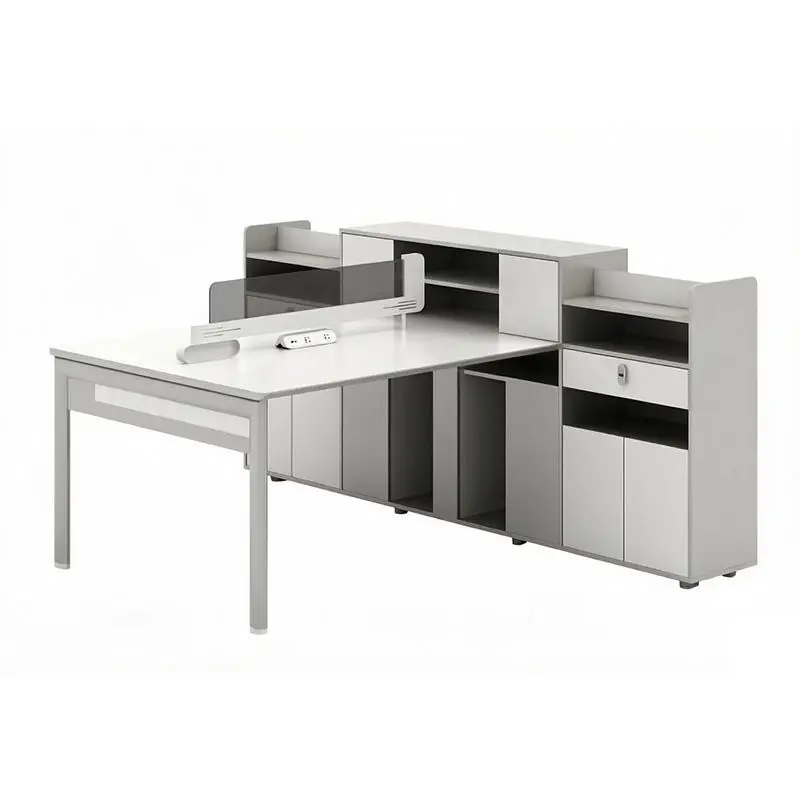 Office desk office staff desk simple modern screen station locker partition employee computer desk — image 5