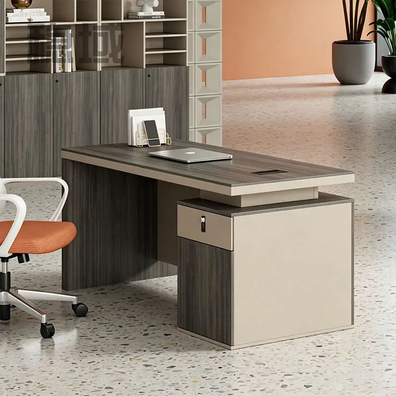 Office desk office staff desk simple modern screen station locker partition employee computer desk — view 1