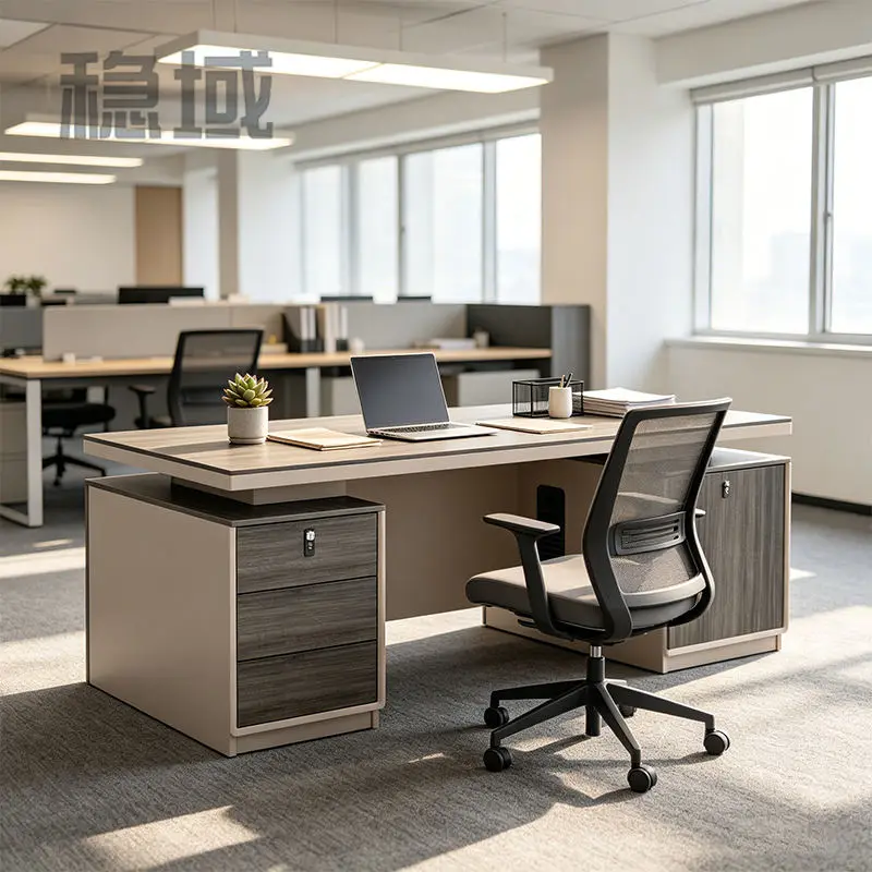 Office desk office staff desk simple modern screen station locker partition employee computer desk — image 3