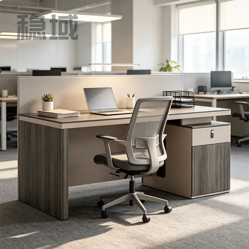 Office desk office staff desk simple modern screen station locker partition employee computer desk — image 3