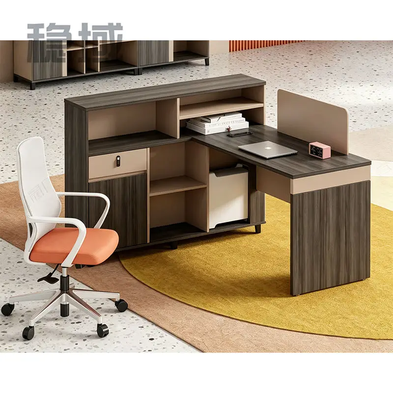 Office desk office staff desk simple modern screen station locker partition employee computer desk — image 2