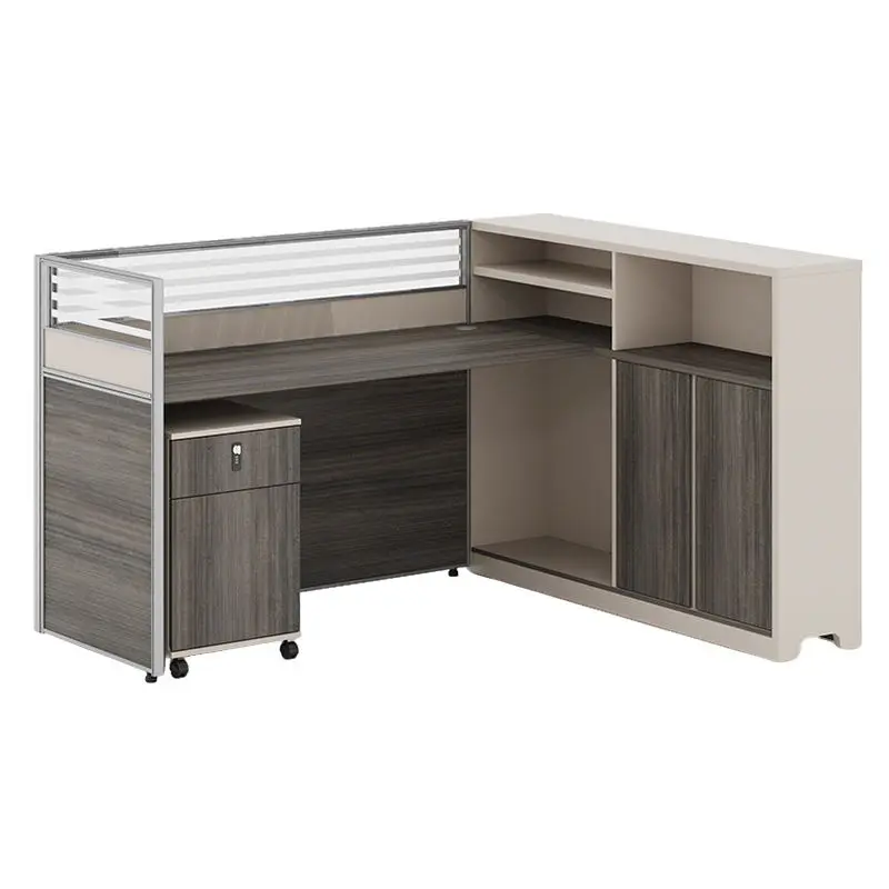 Office desk office staff desk simple modern screen station locker partition employee computer desk — image 4