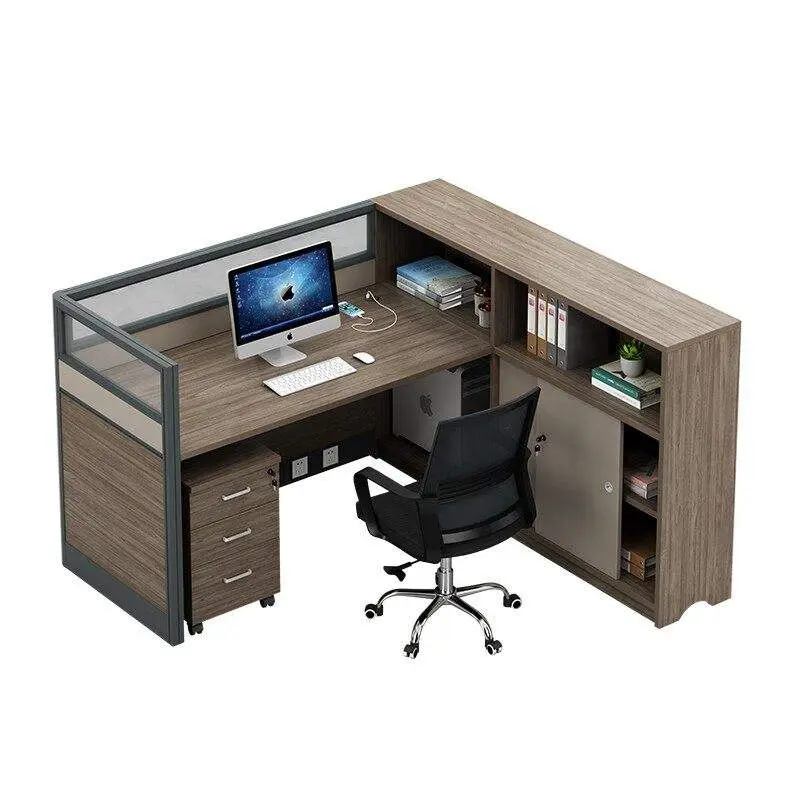 Office Staff Desk Simple Modern Rectangle Eco-Friendly Modular Screen Station Partition Employee Computer Desk — image 5