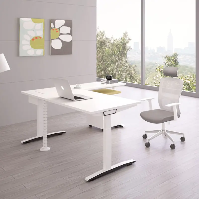 High Quality Ergonomic Modern Office Computer Table Sit Stand Desk Single Motor Standing Desk Electric Height Adjustable Desk — image 6