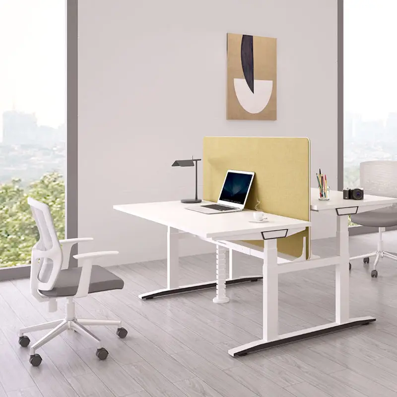 High Quality Ergonomic Modern Office Computer Table Sit Stand Desk Single Motor Standing Desk Electric Height Adjustable Desk — image 7
