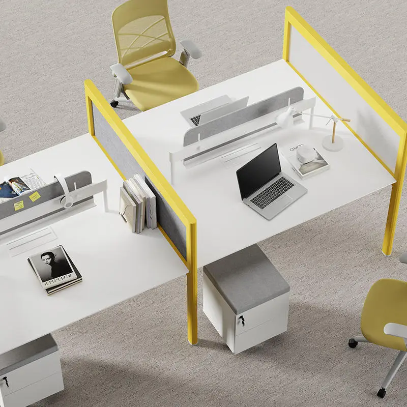 Meetco Modern Office Furniture China 4 People Office Desk Workstation Office Partitions Table Workstation — image 3