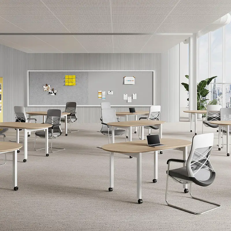 Meetco Modern Office Furniture China 4 People Office Desk Workstation Office Partitions Table Workstation — image 6
