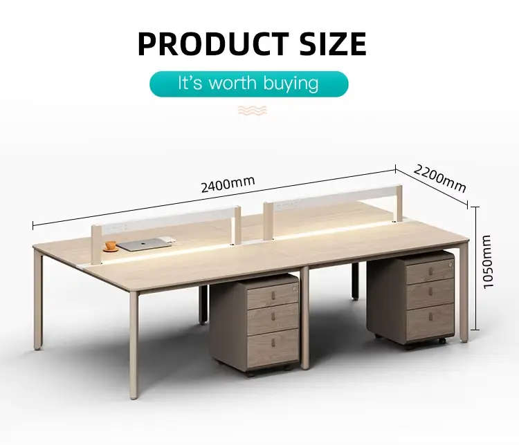 5-Person Computer Office Workstation Home Office and Hospital Staff Work Desk with Desk Dividers Office Cubicle Suppliers — image 3