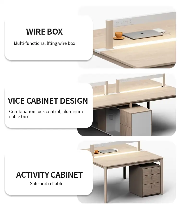 5-Person Computer Office Workstation Home Office and Hospital Staff Work Desk with Desk Dividers Office Cubicle Suppliers — image 4