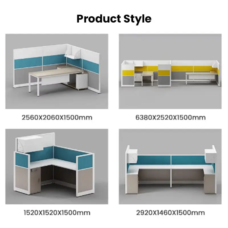 Meetco Modern Convertible L-Shaped Office Workstation Desk Partition with File Cabinet and Modular Design — image 3