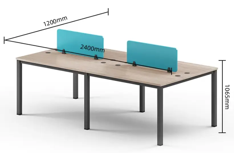 6-Seat Office Desk Convertible Durable Modular for Call Center Cubicles Modern Office Cubicle Workstation for 5 Person — image 3
