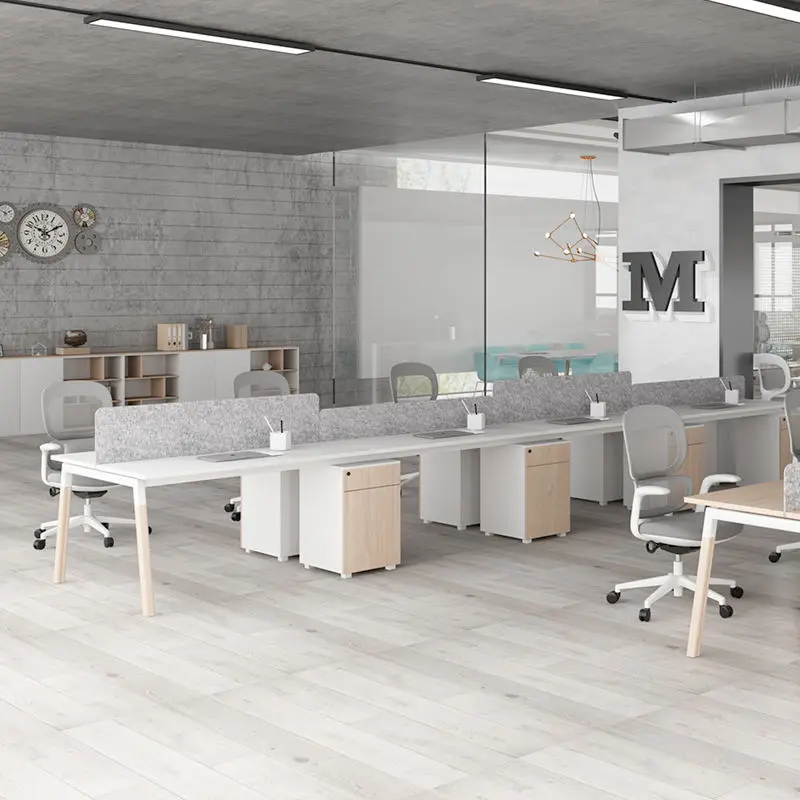 New Design OEM Modern Convertible 6-Person Office Desk Workstation Set for Commercial Use — view 1