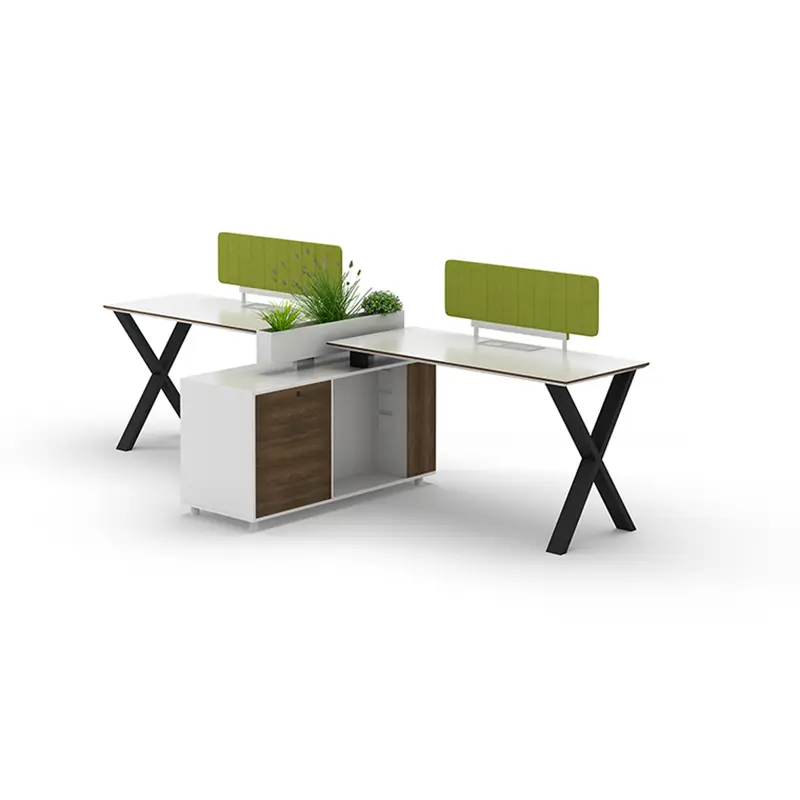 Modern Office Cubicle Workstation with Sofa Seat Modular Office Partition Call Center Desk Panel Wood Style Furniture Home Use — image 6