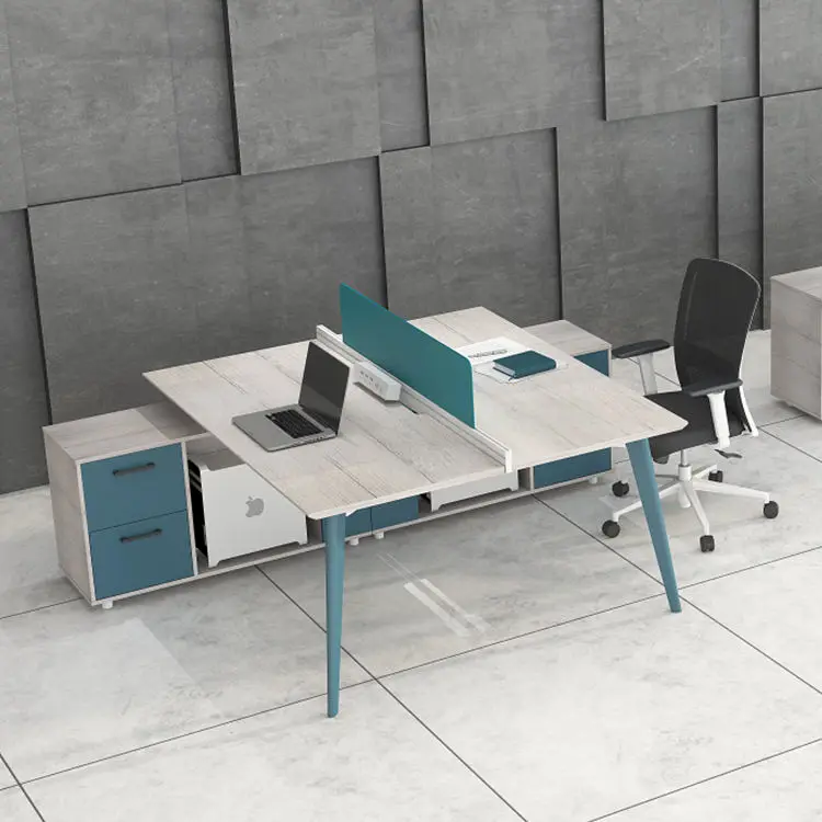 Modern Office Furniture China 4 People Office Desk Workstation Office Modular Partitions Table Workstation — image 5