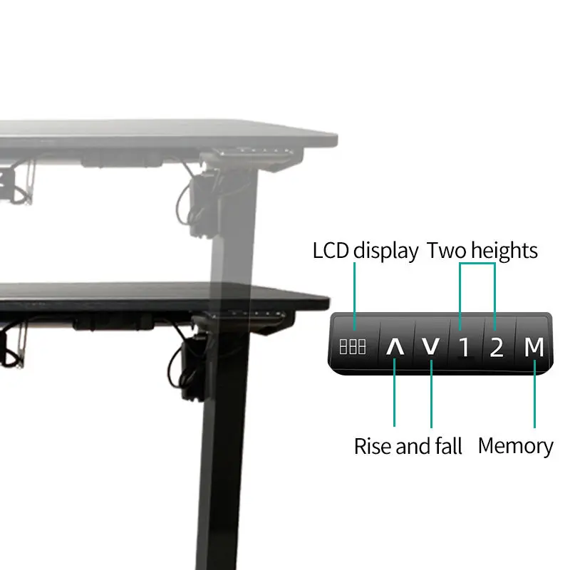 Adjustable Frame Autonomous Table Electric Dual Motor Sit Stand Office Desks Modern Metal — image 7