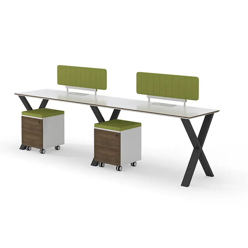 Modular 4-6 Seater Coworking Office Table Open Staff Workstation for Home Office & School People Desk Furniture — image 5