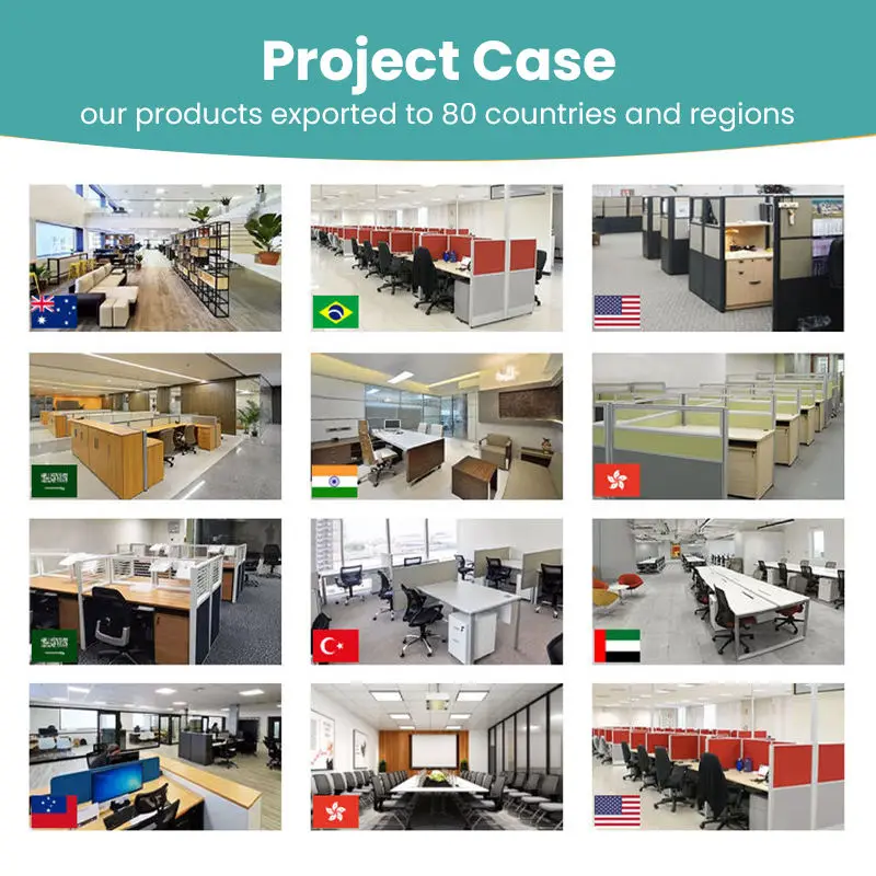 Modern Design Call Center Round Table Furniture New Arrival Cubicle Office Workstation with Glass and Aluminium for School Use — image 4
