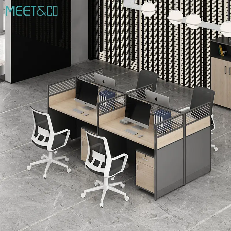 Modern Design Wooden Modular Office Furniture Workstation and Table Category Office Partitions — view 1