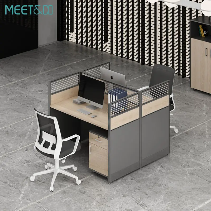 Modern Design Wooden Modular Office Furniture Workstation and Table Category Office Partitions — image 3
