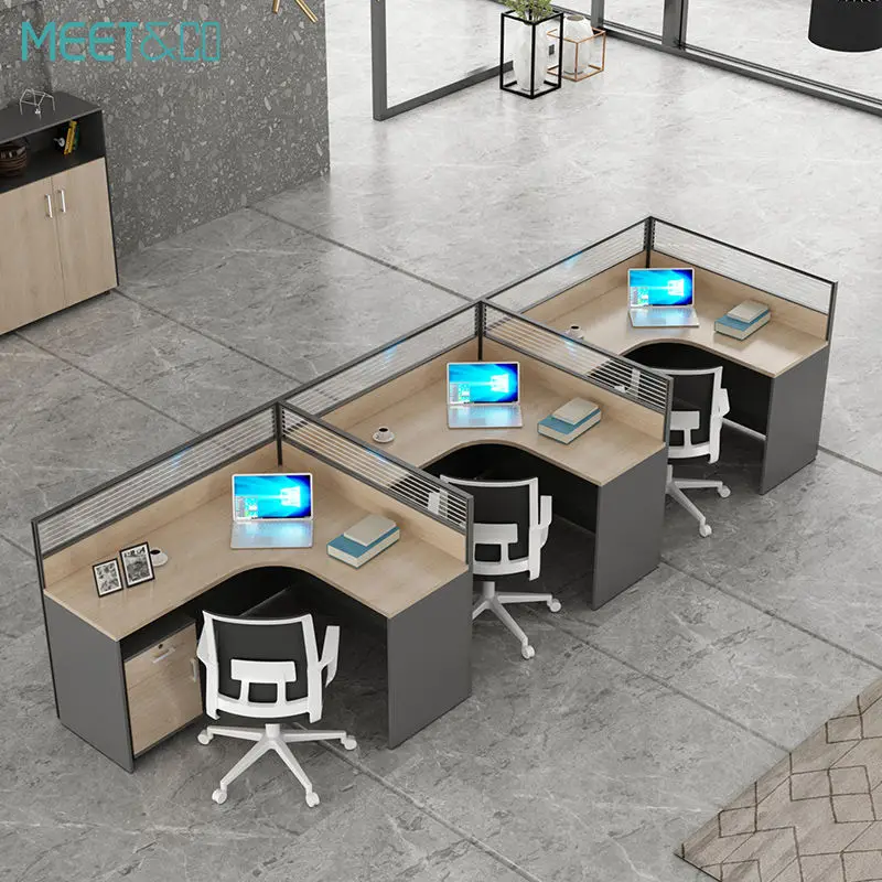Modern Design Wooden Modular Office Furniture Workstation and Table Category Office Partitions — image 5