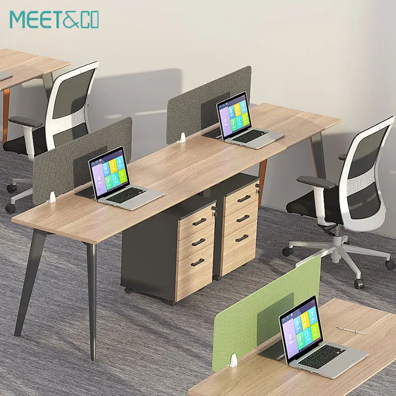 Modern Executive Desk China Supply Wooden Partition Cubicle Workstation Office Furniture MEET&CO RECO-ZYZ-B Portable ISO9001 — image 3
