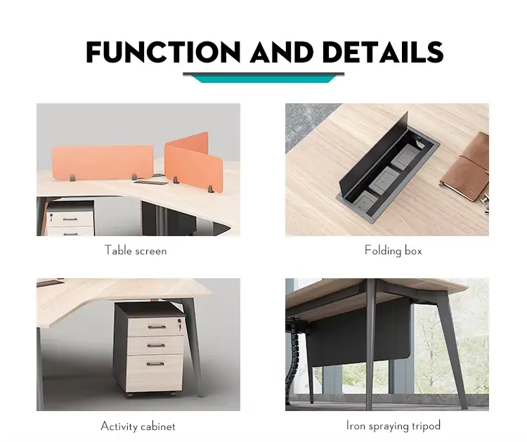 Modern Executive Desk China Supply Wooden Partition Cubicle Workstation Office Furniture MEET&CO RECO-ZYZ-B Portable ISO9001 — image 5