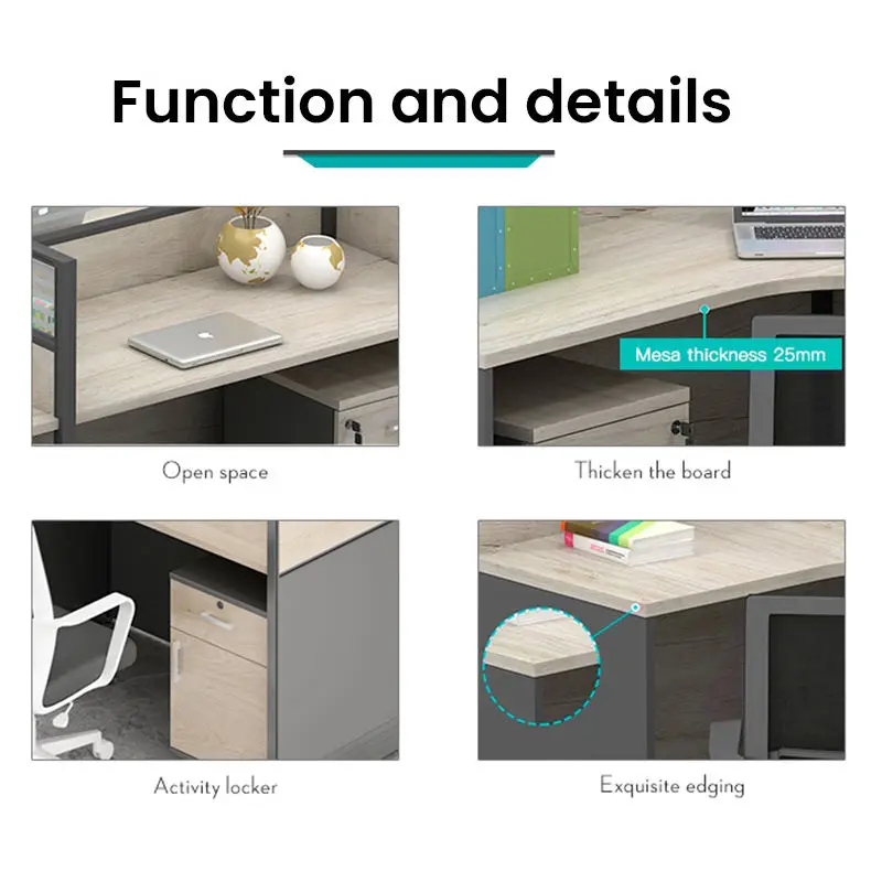 Modern Design Professional Office Furniture Customizable Private Call Center Cubicle Workstation Table — image 4