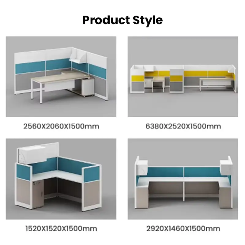 Project Quote Seater Workstations New Cubicle Person Modular Staff Furniture Curved Wooden Convertible Executive Office — image 3